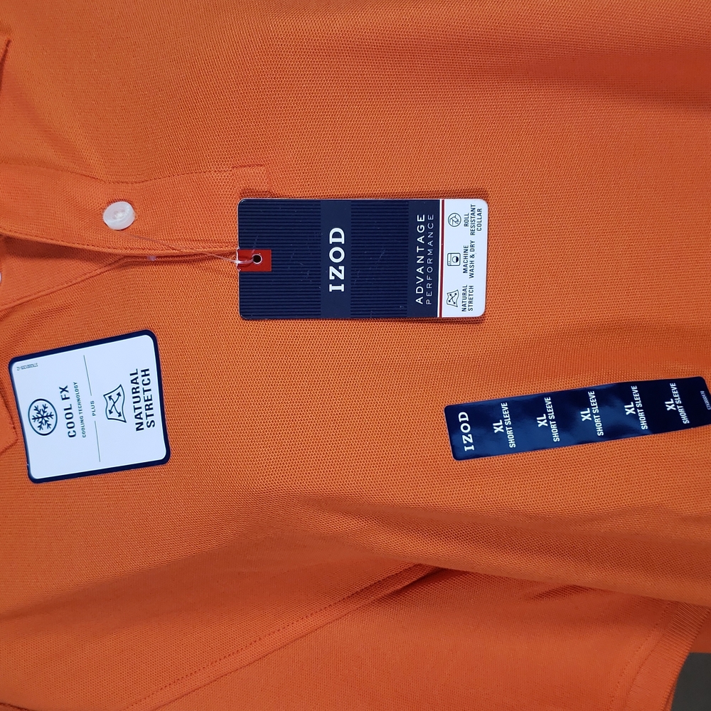 Izod Orange Polo shirt - Picture 2 of 4
